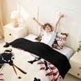 thumbnail image 3 of Castle Fairy Sport Baseball Twin Duvet Cover, Ball Gamer Twin Bedding, Black White,Black Reversible,2pcs,1 Duvet Cover and 1 Pillowcase, 3 of 6