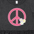 thumbnail image 4 of Inktastic Peace Sign Cute Daisy Flowers Girls Toddler Dress, 4 of 5