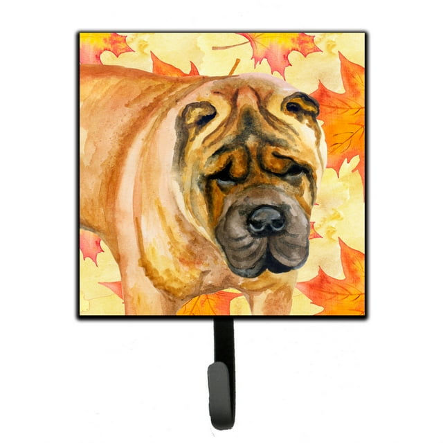 ""Caroline'S Treasures Shar Pei Fall Gancho De Pared Pequeño Multicolor""