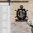 thumbnail image 2 of Handmadetneonsign Mermaid Sailor Home Number Metal Sign, Mermaid Sailor Garden Address Metal Sign, 2 of 5