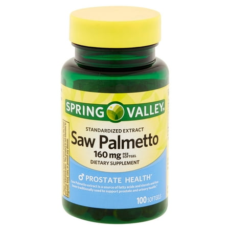 Spring Valley Saw Palmetto Extract Softgels, 160 mg, 100 (Best Saw Palmetto Brand In India)