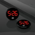 thumbnail image 4 of BUYISI Mini Watch Mini Quartz Clock Light Emitting Electronic Clock Car Clock Waterproof Motorcycle Watch Dashboard Black Red Light, 4 of 5