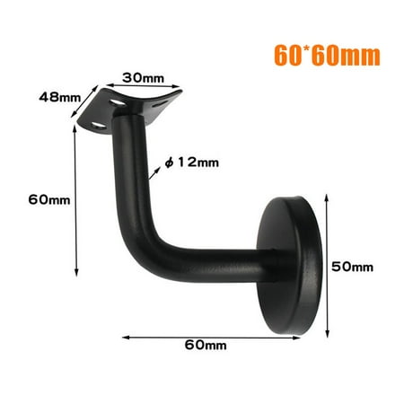 

Fule Black Stair Handrail Bracket Bannister Wall Support Hand Rail Balustrade Strong