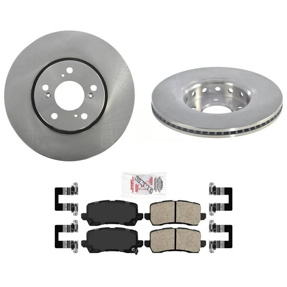 AmeriBRAKES Rear Rotors & Ceramic Brake Pads Fits Acura RLX 2014-2020