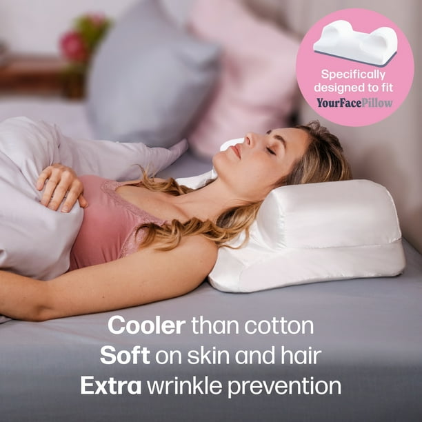 YourFacePillow Beauty Pillow Anti Wrinkle Anti Aging Back Sleeping Pillow Wrinkle Prevention Pillow to Sleep on Back Memory Foam Beauty Sleep