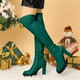 thumbnail image 3 of Unique Bargains Women's Platform Heels Chunky Heel Over Knee High Boots, 3 of 7