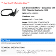 thumbnail image 2 of Left Driver Side Mirror - Compatible with 2002 Chevy Avalanche 1500, 2 of 2