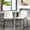 White, variant on White Pu Leather Dining Chair , 2. Handmade For Quality. Upholstered Comfort. Legs And Footrest. 18.5"w X 22.25"d 31.5"h Vintage Chairs, 2 In White. Molded Seats Longevity. Zig-zag Stitch Accent.