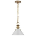 thumbnail image 3 of Nuvo Lighting Outpost 1 Light Large Pendant Matte White with Burnished Brass, 3 of 4