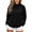 Black, variant on Sweaters for Women Loose Knit Hoodie Sweater Long Sleeve Drawstring Kangaroo Pocket Casual Pullover, S-3XL
