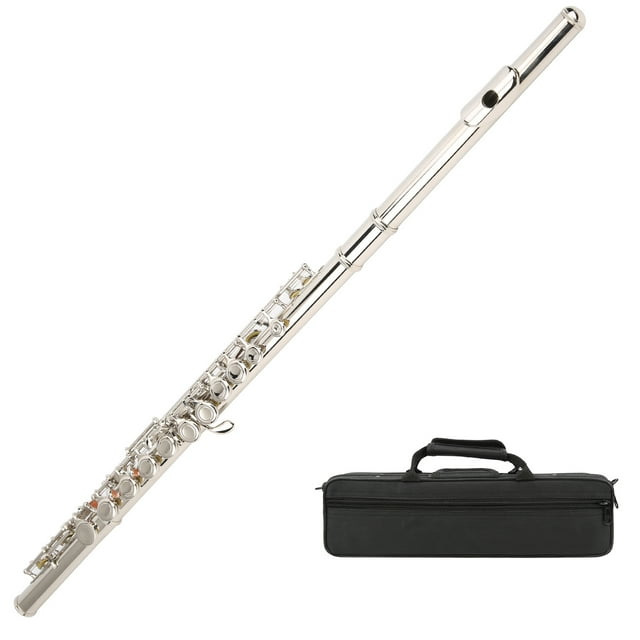 Light Weight 16 Hole C Flute Silver Flute, Drummer Lovers Beginners School For Home Silver