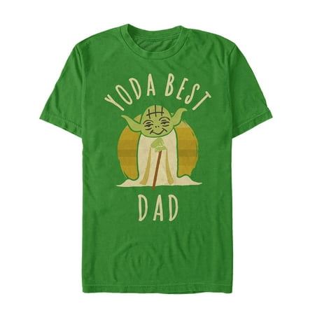 Star Wars Men's Yoda Best Dad Cartoon T-Shirt (Yoda Best Dad Shirt)