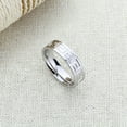 thumbnail image 3 of Women's 6MM Comfort Fit Stainless Steel Wedding Band Greek Key Ring (Size 6 to 14) Size 12, 3 of 5