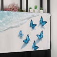 thumbnail image 6 of Blue Butterfly Coastal Valances for Windows Farmhouse Kitchen Curtains Valances Rod Pocket Valance Curtains for Kitchen Windows Summer Beach Ocean Nautical Window Valances for Bathroom 54"x18", 6 of 6