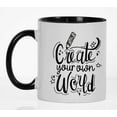 thumbnail image 4 of Inkdotpot Create Your Own World11 OzCeramic CoffeeMugs Inspirational Quotes Gift For Co-Worker Boss -Black, 4 of 6