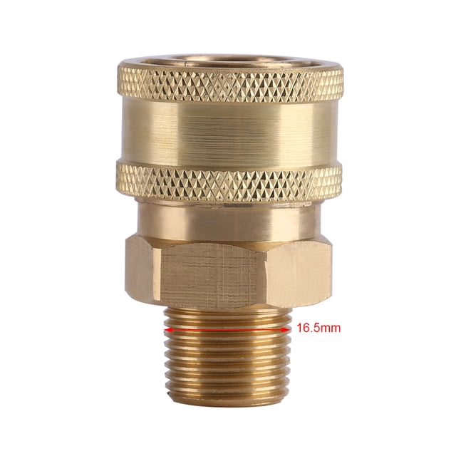 Adaptador de conexión de liberación rápida de 3/8 pulgadas a conector de manguera de pistola de lavado a presión de rosca métrica M22