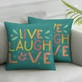 thumbnail image 2 of Nawypu Throw Pillow Cover Lettering Design Symbol Phrase Live Decoration Greeting Laugh Offer Love Script Word Font Abstract Decorative Square Pillow Case for Couch Sofa Home Decoration&nbsp;2pc, 2 of 6
