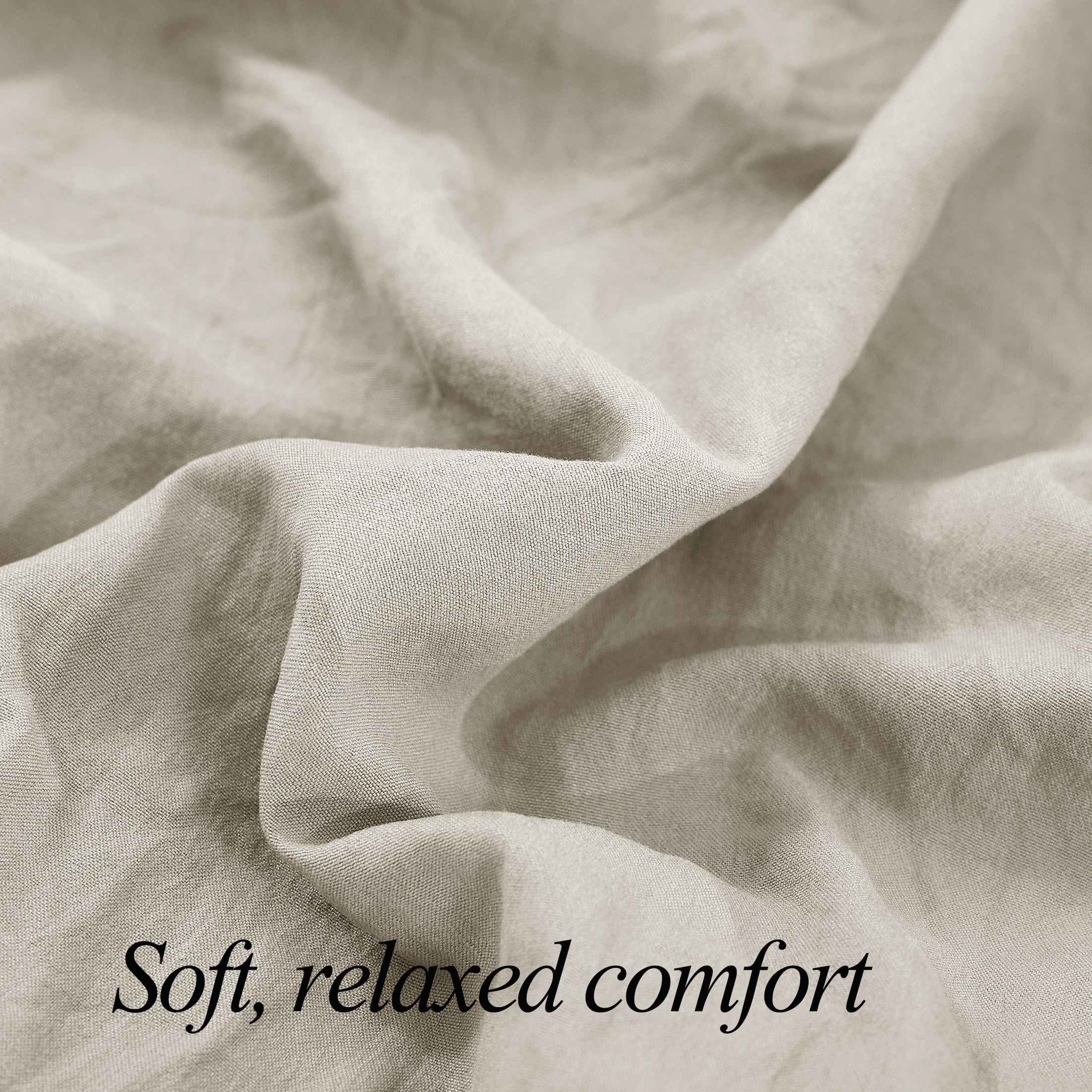 Mainstays Washed Ultra Soft Microfiber Bed Sheet Set, King, Papyrus Beige, 4 Piece