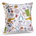 thumbnail image 1 of BOSDECO Accessory of Tools for Needlework and Sewing Equipment and Accessoriesy Colorful Sketch Button Pillowcase Pillow Cover Cushion Case 18x18 inch, 1 of 1