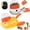 orange+white, variant on Cat Treat Toy, Duck Cat Treat Dispenser, Yellow Duck Cat Treat Dispenser, Interactive Treat Dispenser with Button, Mental Stimulation, Anti-Gulping for Small Breeds