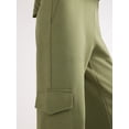 thumbnail image 5 of Free Assembly Women's and Women's Plus Wide Leg Knit Cargo Pants, 30” Inseam, Sizes XS-4X, 5 of 5