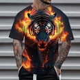 thumbnail image 2 of JLFKNG Mens Summer T-Shirts Round Neck Tees Short Sleeve Cool Animal Printed Breathable Loose Trend Bottoming Tee Shirt Suitable For Outdoor Sports, 2 of 4
