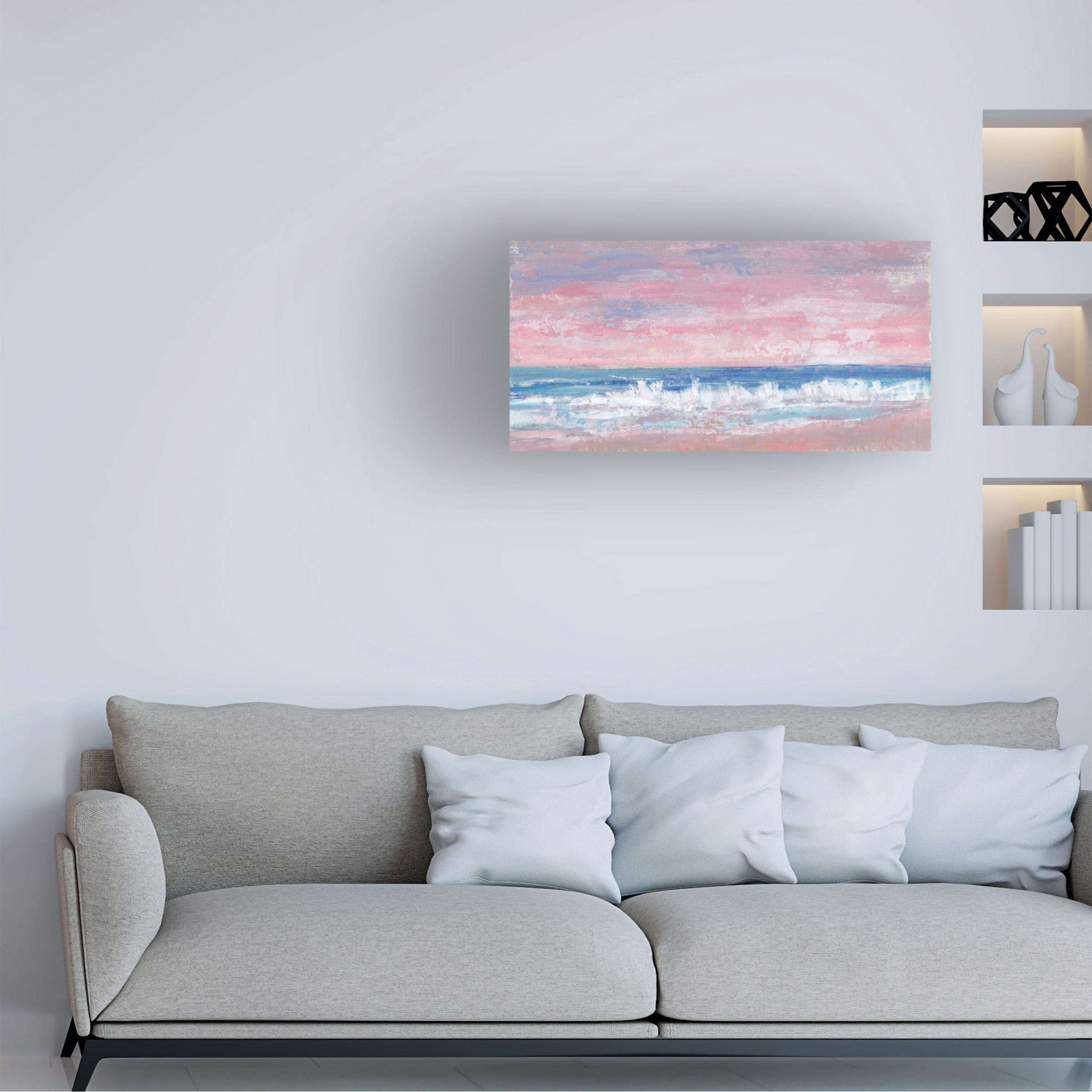 Tim OToole 'Coastal Pink Horizon II' Canvas Art