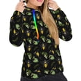 thumbnail image 5 of Yiaed Bee Floral Print Womens Casual Hoodies Crew Neck Long Sleeve Sweatshirts With Pocket Pullover Tops Women's Hooded Sweatshirt-Medium, 5 of 5