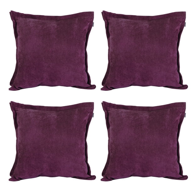 Cojin Decorativo Cuadrado Set de 4 Velvet Morado