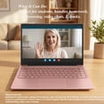 thumbnail image 2 of 14.1" Pink Laptop with Rechargeable Silent Mouse, 2026 NEW Thin and Light Notebook PC Computer for Student, 8GB RAM 128GB SSD, Intel Celeron Processor, HD Display USB3.0 Webcam for Lady & Teen Girls, 2 of 7