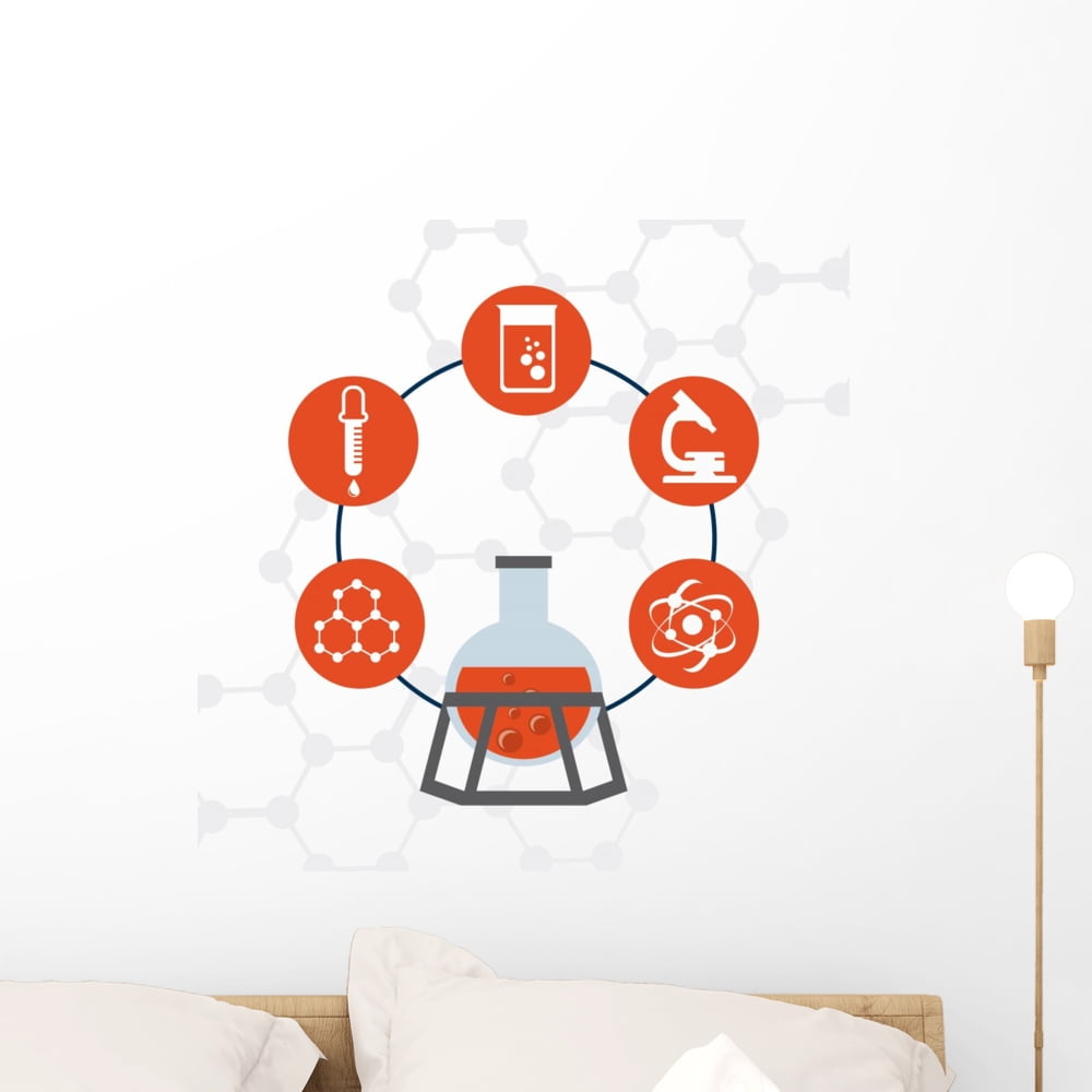 Scientific Laboratory Wall Mural Decal Sticker, Wallmonkeys Peel