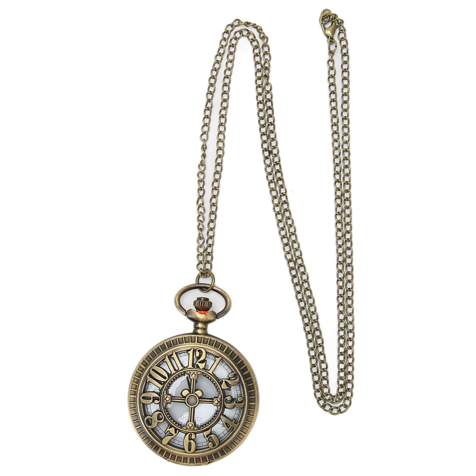 Men Pocket Watch, Quartz Movement Hollow Out Retro Pocket Watch Vintage