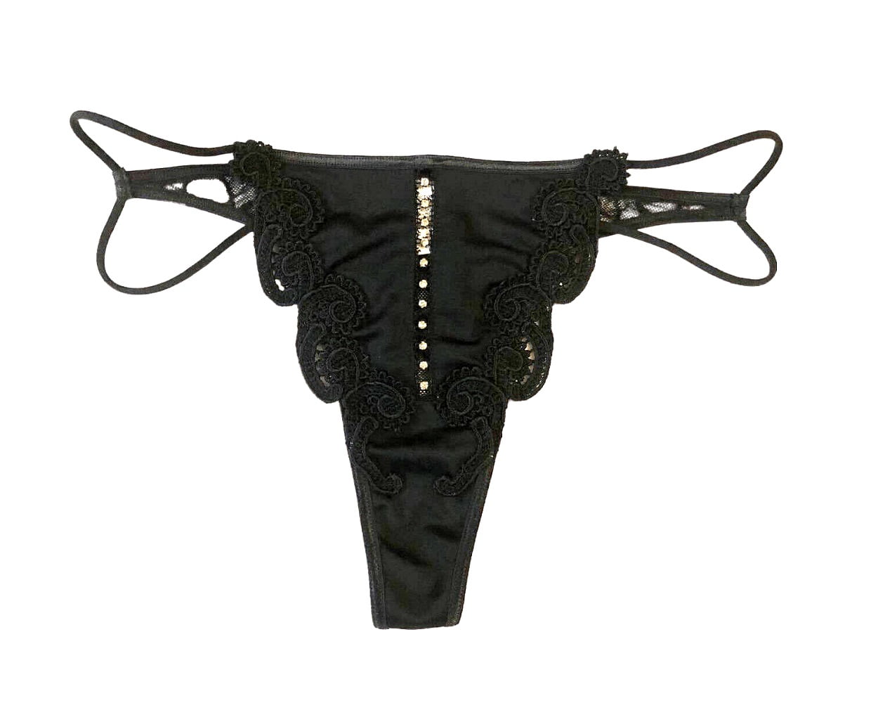 Magic Silk Liquid Onyx Crotchless Panty Black Queen Size - Walmart.com