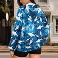 thumbnail image 4 of Yuyamidu Womens Zip Up Hoodies Shark Hoodie Oversized Jacket for Women Trendy Clothes for Women 2025 Heavyweight Sweatshirts with Pockets Soft Sweatshirt with Zipper 4XL, 4 of 8