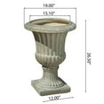 thumbnail image 7 of Noble House Antique Outdoor Cast Stone Roman Urn Planter in Green, 7 of 7