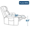 thumbnail image 4 of Resenkos Oversized Dual Motor Power Lift Recliner, 24.5" Wide Seat, Massage & Heat, Cup Holders, 350lb Capacity, Brown, 4 of 16