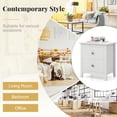 thumbnail image 4 of Barara King Nightstand, Modern Night Stand,Modern Nightstand with 2 Drawers for Small Spaces-White, 4 of 10
