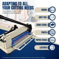 thumbnail image 6 of Guillotine Paper Cutter 17" A3 Professional Industrial Heavy Duty Scrapbooking Metal Base Trimmer Machine 400 Sheet Capacity for Office Commercial Photocopy Printing Shop, 6 of 9
