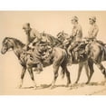 thumbnail image 2 of Remington, Frederic 24x20 Black Modern Framed Museum Art Print Titled - Police and Trailer Following a Criminal, 2 of 4