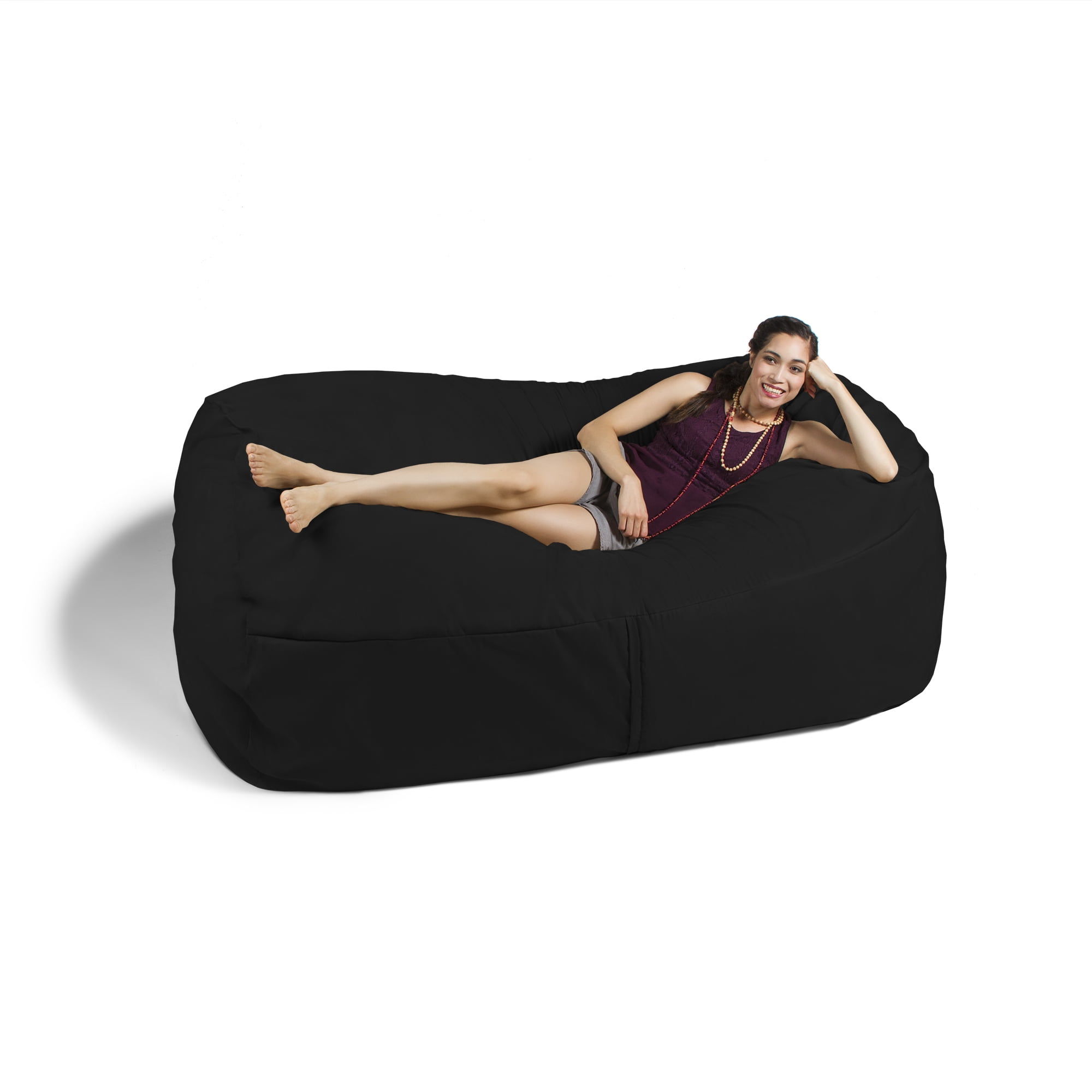 Giant Black Bean Bag Chair 7FT Extra Large Adult Oversized Dorm