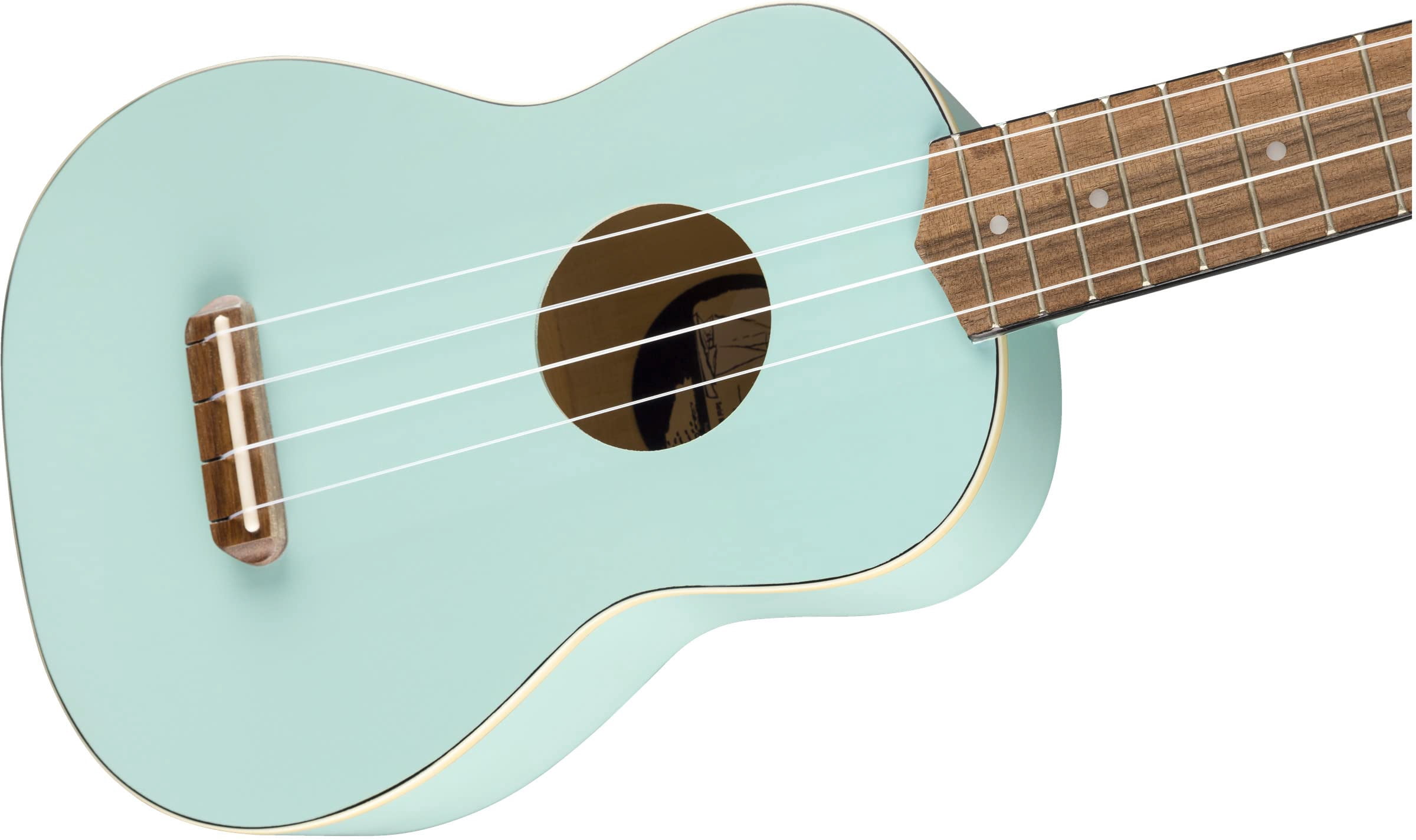 Pre-Owned Fender Venice Soprano Uke, Walnut FB, Daphne Blue