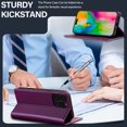 thumbnail image 2 of Allytechgroup Flip Wallet Case for iPhone 16 Pro with Credit Card Slot, PU Leather Slim Phone Case for Women Men with Stand Shockproof Protective Back Cover for Apple iPhone 16 Pro, Purple, 2 of 6