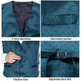 thumbnail image 3 of African Men's Jacquard Formal Suit Vest and Bow Tie set, 3 of 5