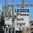 thumbnail image 7 of Please Exit Right Sign, Industrial Exit Sign 8"x12" UV Resistant for Indoor Outdoor Workplace, 7 of 7