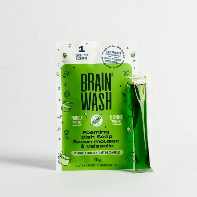 Brain Wash Savon Mousse à Vaisselle Capsule de Recharge - Fôret de Conifères