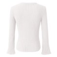 thumbnail image 6 of Likimi Womens T Shirts Crew Neck Solid Color Long Sleeve Tops For Women Casual Pullover Size L, 6 of 7
