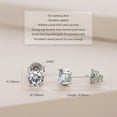 thumbnail image 4 of 925 Sterling Silver Stud Earrings | AAA Cubic Zirconia | Rhodium-Plated Studs | Hypoallergenic | 3-6mm, 4 of 5