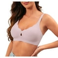 thumbnail image 2 of Qylux Wireless Bras for Women No Underwire Push Up Bras Seamless Full Coverage Comfort Lift Support Soft Everyday bra,Pink, 2 of 11