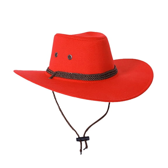 Harpily Cowboy Cowgirl Hat Classic Western Hat With Leather and Metal Embellishments Brown for Outdoor and Casual Wear