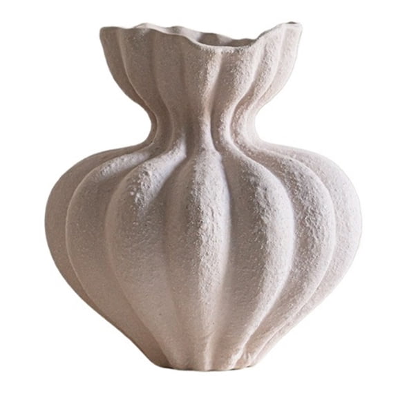 White Ceramic Vase Versatile Flower Vase Modern Vases for Kitchen, Living Room, and Office